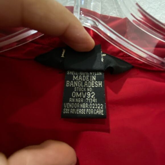 L.L.‎ Bean windbreaker jacket red small - Picture 5 of 8